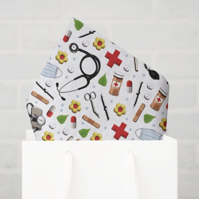 Papel De Seda Presente Médico (Sacola de presentes)