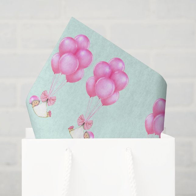 Papel De Seda Presente para Chá de Bebê de Gêmeas (Sacola de presentes)