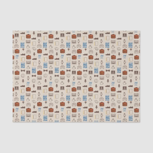 Papel De Seda Presente para irmãos JW e idosos da JW melhor vida (Frente )