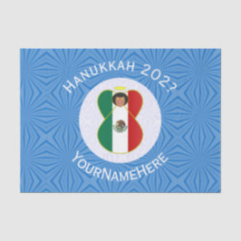 Papel De Seda Presente Personalizado Bandeira do Anjo Mexicano d