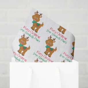 Papel De Seda Presente Personalizado de Natal Adorável para Cria