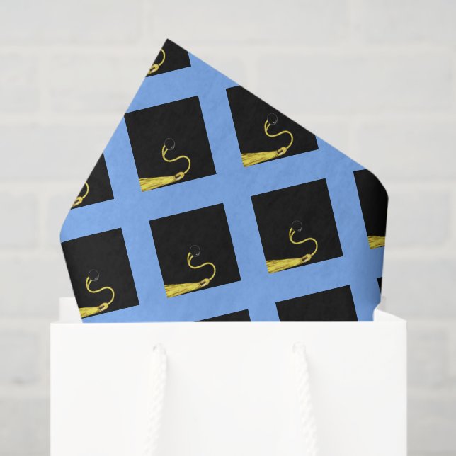 Papel De Seda Presentes de Formatura Azul Claro (Sacola de presentes)