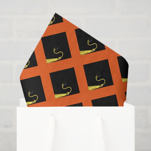 Papel De Seda Presentes de Formatura Laranja (Sacola de presentes)
