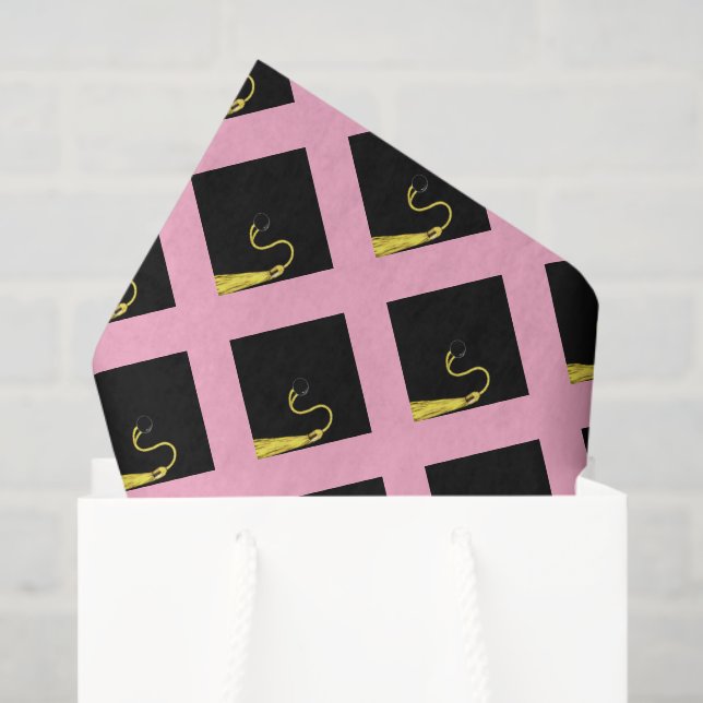 Papel De Seda Presentes de Graduação Rosa (Sacola de presentes)