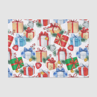 Papel De Seda Presentes de Natal Coloridos