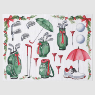 Papel De Seda Presentes de Natal com tema de golfe para golfista