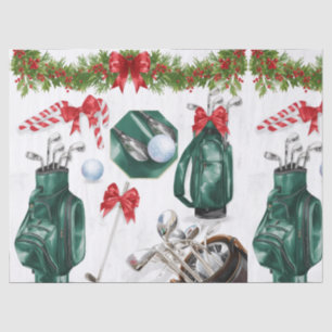 Papel De Seda Presentes de Natal com tema de golfe para golfista