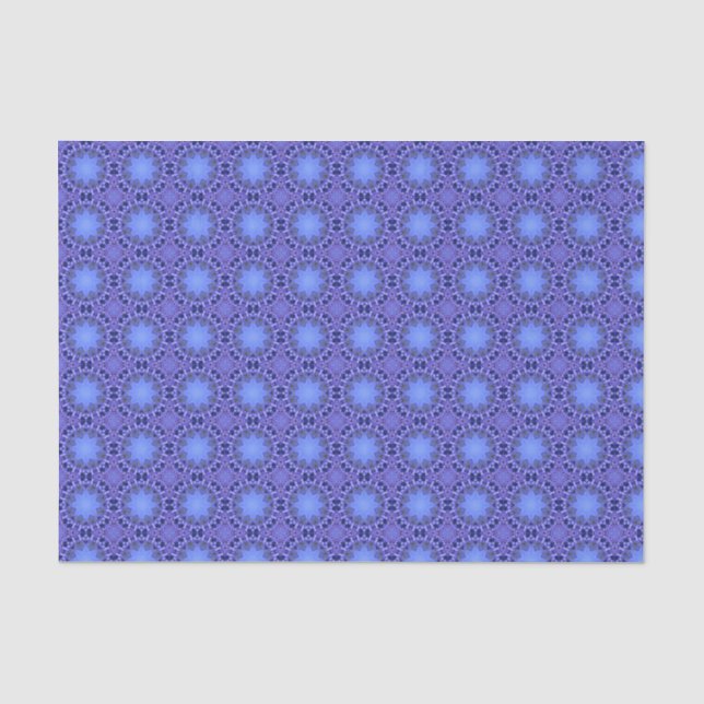 Papel De Seda Presentes Geométricos Azuis Elegantes ou Decoupage (Frente )