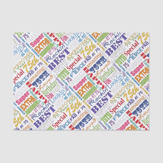 Papel De Seda Presentes originais e do Special 75th da festa de (Frente )