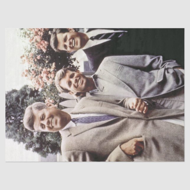 Papel De Seda Presidente americano John Kennedy & Robert & Ted (Frente )