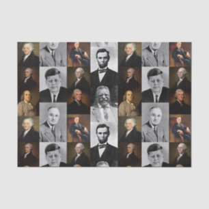 Papel De Seda Presidentes dos EUA, mais Hamilton e Franklin Hist
