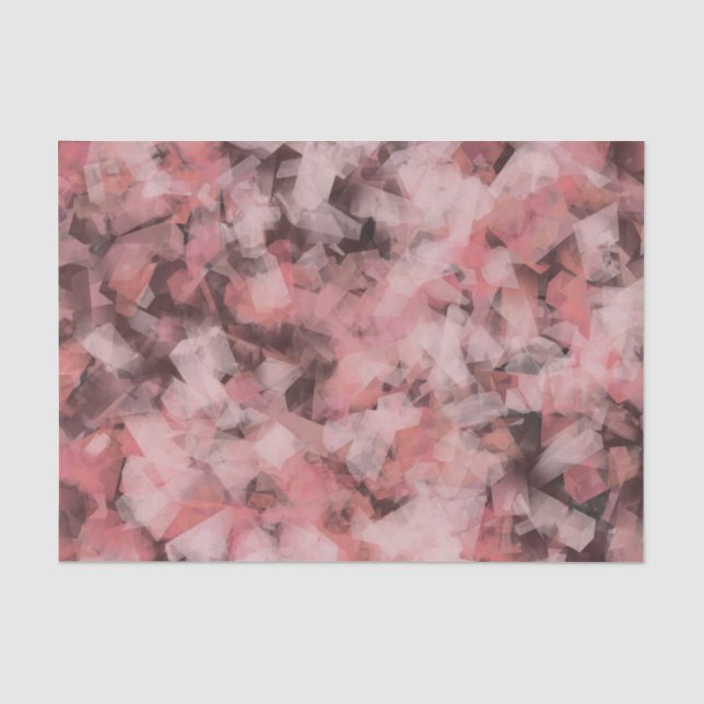 Papel De Seda Preto Cinza Rosa Branco Geométrico Abstrato Modern (Frente )
