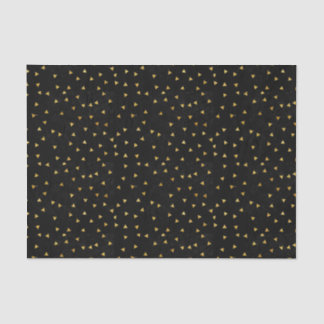 Papel De Seda Preto com Brilhos Dourados