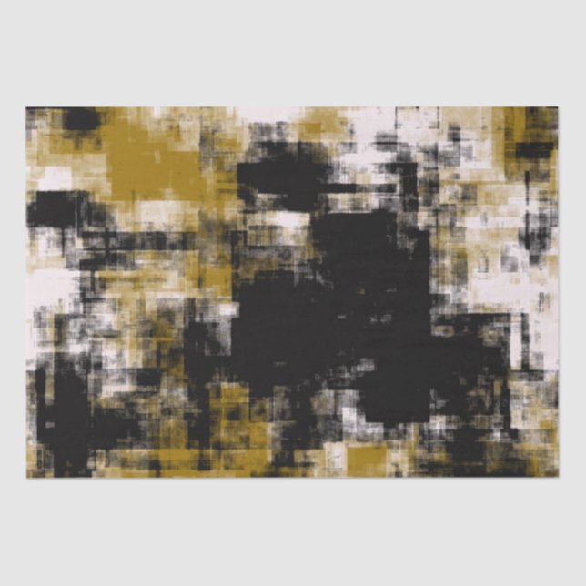 Papel De Seda Preto Dourado e Branco (Frente )