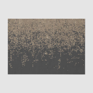 Papel De Seda Preto Dourado salpicado Ombre do brilho