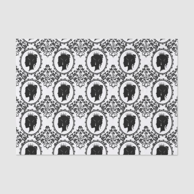 Papel De Seda Preto e branco (Frente )