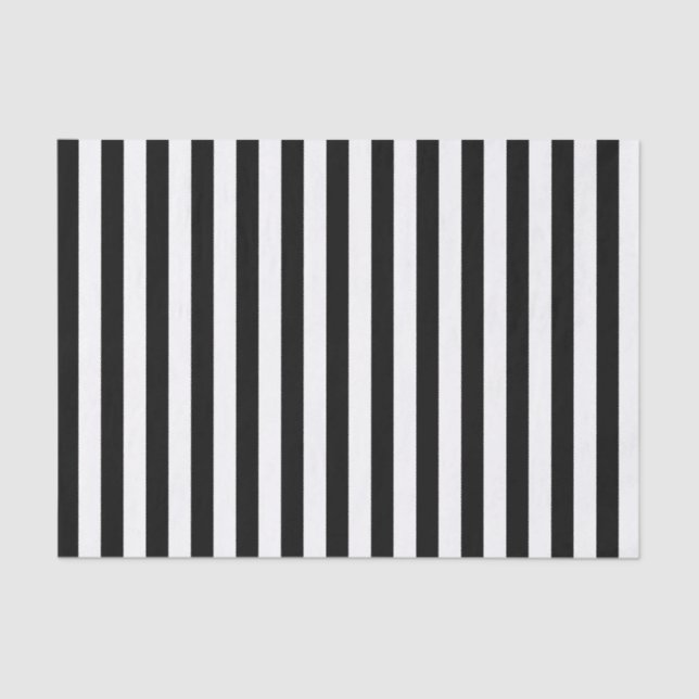 Papel De Seda Preto Elegante e Branco (Frente )