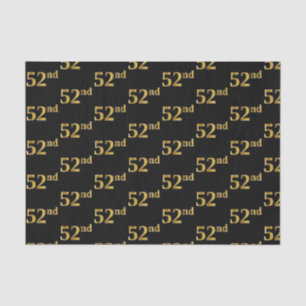 Papel De Seda Preto, Faux Dourado 52º (52º) Evento