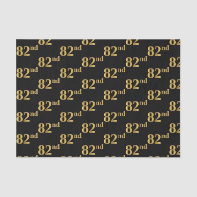 Papel De Seda Preto, Faux Dourado 82º (oitenta e segundos) Event (Frente )