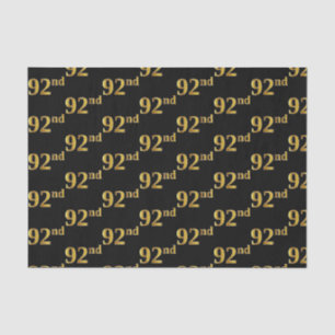 Papel De Seda Preto, Faux Dourado 92º (Noventa-Segundo) Evento