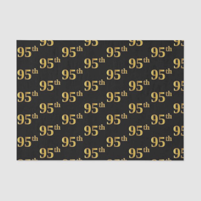 Papel De Seda Preto, Faux Dourado 95º (95º) Evento (Frente )