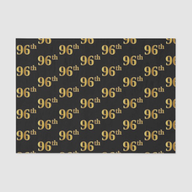 Papel De Seda Preto, Faux Dourado 96º (99º-Sexto) Evento (Frente )