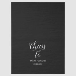 Papel de Seda Preto Personalizado para Casamento c