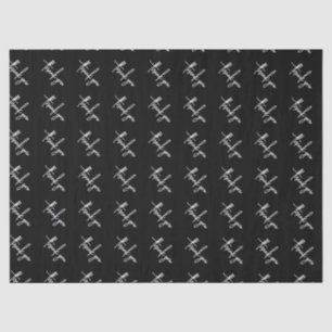 Papel De Seda Preto Simples Elegante Obrigado Pequena Empresa
