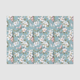 Papel De Seda Primavera azul botânico