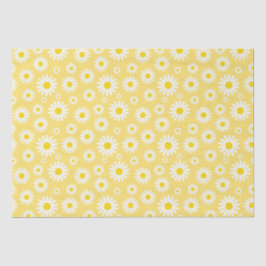 Papel De Seda Primavera Branco-Bonito Visitas em Amarelo