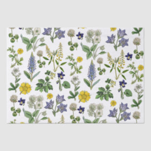 Papel De Seda Primavera de Flor Amarelo Roxo Ampola