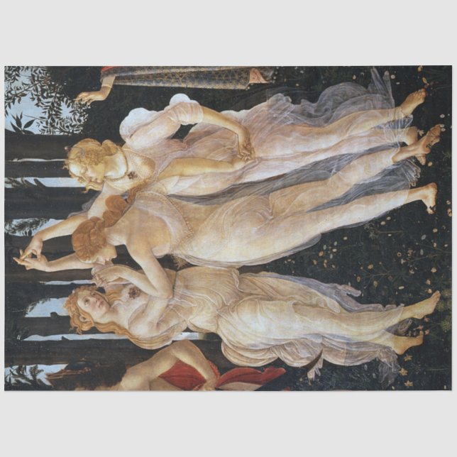 Papel De Seda Primavera (detalhe), Sandro Botticelli, 1482 (Frente )