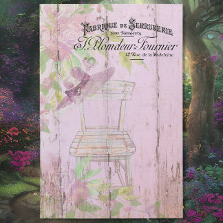Papel De Seda Primavera francês Carimbo do Jardim do Carimbo