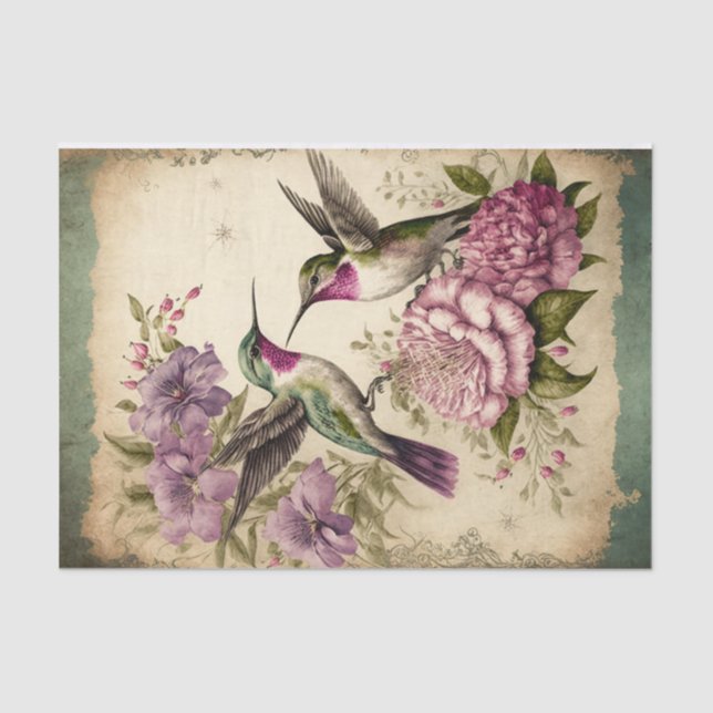 Papel De Seda Primavera Hummingbird (Frente )