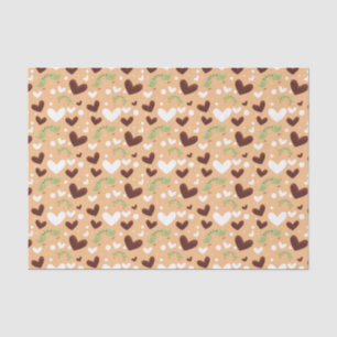 Papel De Seda Primavera Pássaros Adoram Casal Chocolate Doce Cor