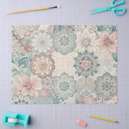 Papel De Seda Primavera Patchwork sem costura
