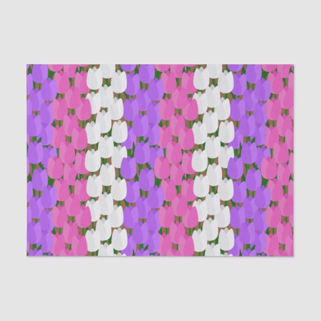 Papel De Seda Primavera Tulip Field (Frente )