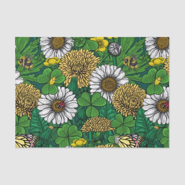 Papel De Seda Primavera verde (Frente )