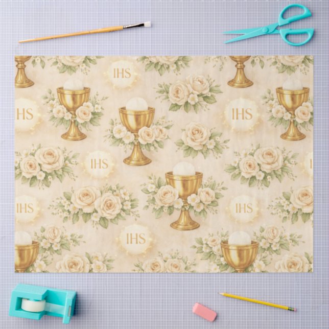 Papel De Seda Primeira Comunhão Design #10 (Arte )