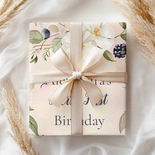 Papel De Seda Primeiro primeiro aniversario do Strawberry Berry (Criador carregado)