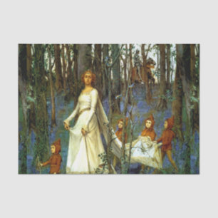 PAPEL DE SEDA PRINCESA ANÃO CAVALEIRO CONTO DE FADAS FANTASIA D