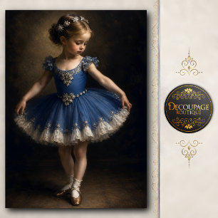 Papel De Seda Princesa Bailarina Floco de Neve Azul