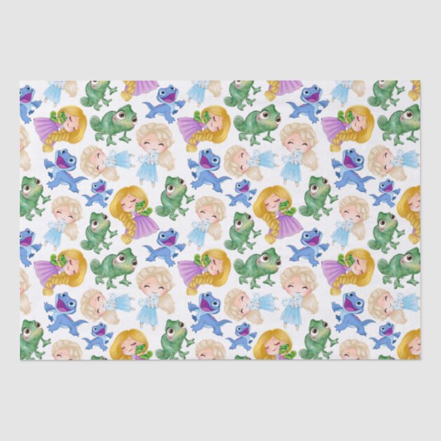 Papel De Seda Princesa E Animais De Estimação (Frente )
