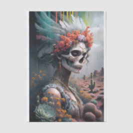 Papel De Seda Princesa eterna Guerreira, Crânio Nativo Americano