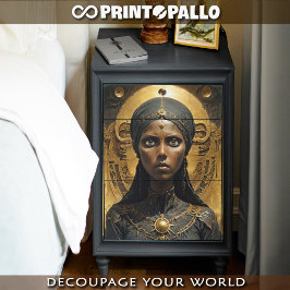 Papel De Seda princesa mulher Tuareg negra 