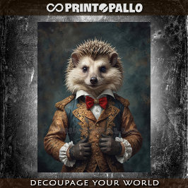 Papel De Seda Princesa renascentista vestida de porco-gato com g