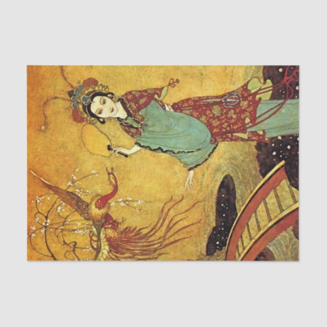 Papel De Seda "Princess Badoura" por Edmund Dulac (Frente )