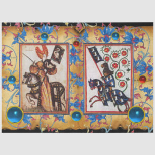 PAPEL DE SEDA PRINCESS PENTHESILEA E BLUE KNIGHT NO HORSEBACK