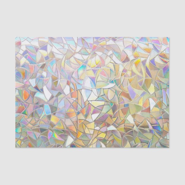 Papel De Seda Prismatic Stained Glass Effect - Rainbow Prismatic (Frente )