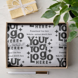 Papel De Seda Professional Business Logo Text Promotional Retro